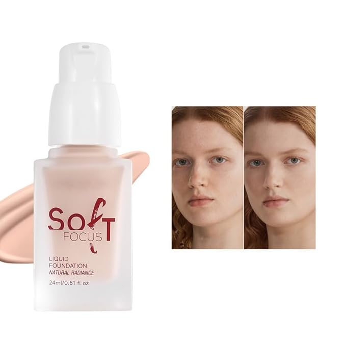 Soft Focus Liquid Concealer Foundation, Moisturizing High Coverage Liquid Foundation, Waterproof Long Lasting 24 HR Oil Control Foundation, Matte Lightweight Liquid Concealer for Women, 01-Velvo Beauty