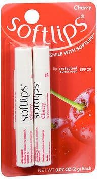 Softlips Lip Protectant/Sunscreen, Value Pack, Cherry, Twinpack-Velvo Beauty