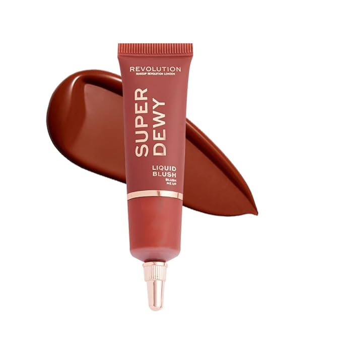 Revolution Beauty, Superdewy Liquid Blush, Richly Pigmented & Buildable, Blendable Formula, Blush Me Up, 0.5 Fl. Oz.-Velvo Beauty