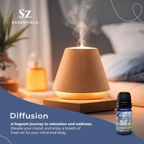 Blue Yarrow Essential Oil – 100% Pure – Calming & Grounding – Deep Blue Steam-Distilled Oil from Achillea millefolium – Aromatherapy, Self-Care & Natural Perfumery – 0.22 fl oz (6.5 mL)-Velvo Beauty