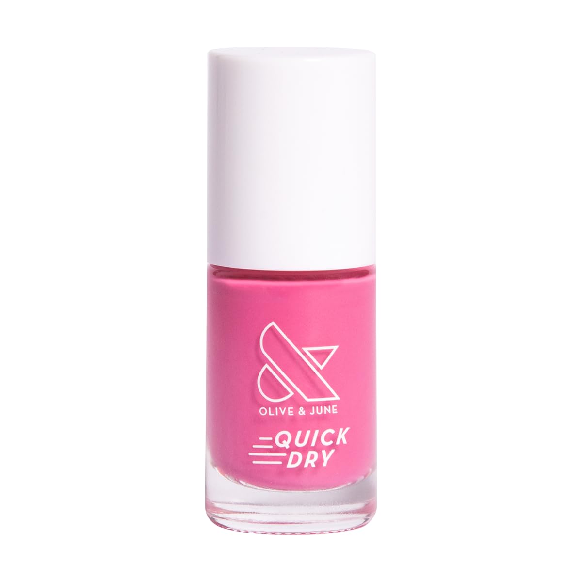 Olive & June Quick Dry Nail Polish | Instant Fast-Drying, Smudgeproof Color | 15-free, Vegan, Cruelty-Free Formula | Lasts up to 5 Days | Salon-Quality Manicure, Pedicure at Home | Prom Magenta Pink-Velvo Beauty