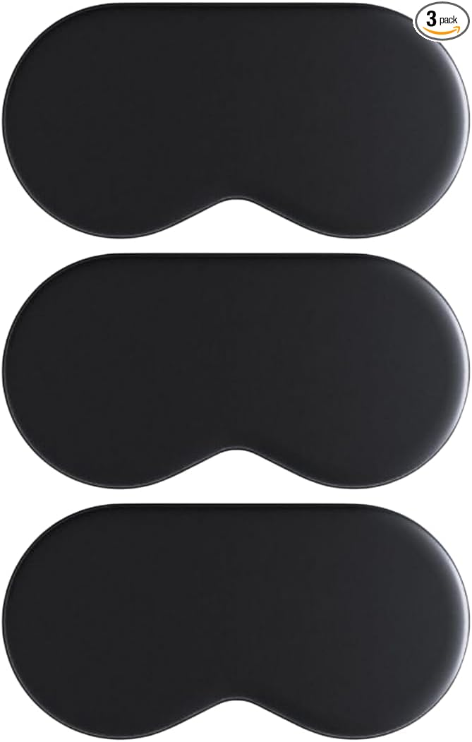 SMUG Satin Sleep Mask & Eye Mask - Deep Dream Sleep Masks for Women & Men - Soft Sleeping Eye Mask to Nourish Skin, & Reduce Dark Circles - Eye Sleep Mask to Block Out Light - Black 3-Pack-Velvo Beauty