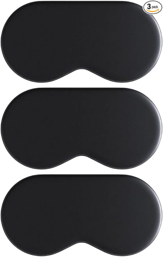 SMUG Satin Sleep Mask & Eye Mask - Deep Dream Sleep Masks for Women & Men - Soft Sleeping Eye Mask to Nourish Skin, & Reduce Dark Circles - Eye Sleep Mask to Block Out Light - Black 3-Pack-Velvo Beauty