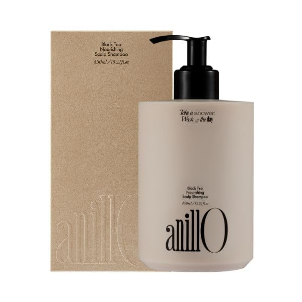 Vegan Nourishing Scalp Shampoo with Black Tea, Hyaluronic & Amino Acids to Strengthen Scalp Barrier, Creamy Woody Scent, Paraben, Sulfate & Silicone Free 450ml / 15.22 fl. Oz-Velvo Beauty