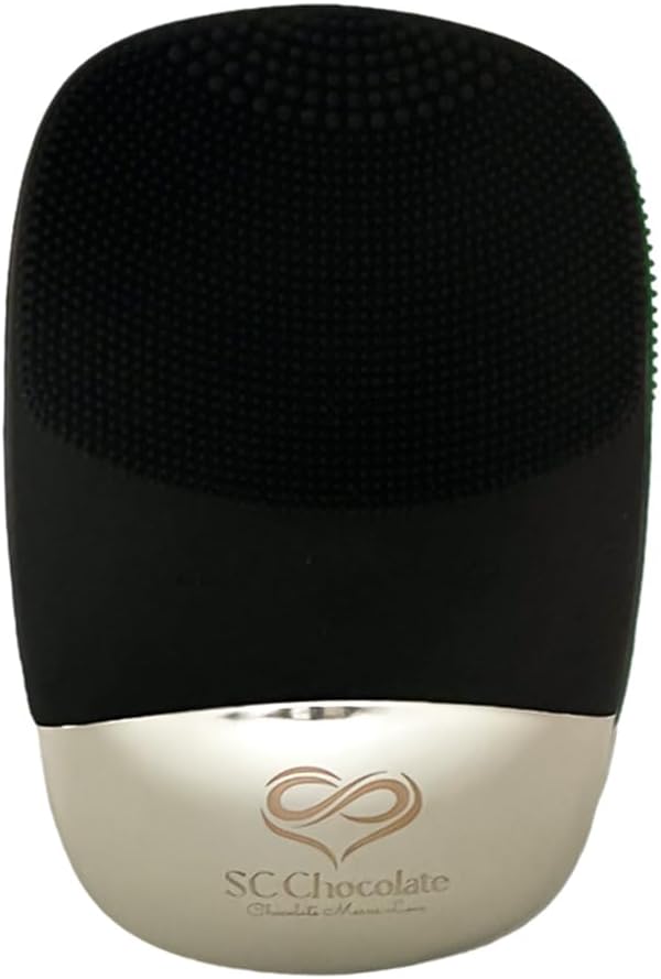 Facial Cleansing Brush | 3-in-1 Electric Face Scrubber | USB Rechargeable Face Cleansing Brush | IPX7 Waterproof | Blackhead Remover | Deep Cleansing & Exfoliating (Black)-Velvo Beauty