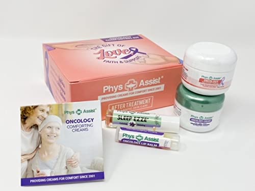 PhysAssist - Comfort kit for Chemo & Radio Patient The Gift of Love, Faith & Support. 2-1.5 oz face and body cream plus lip balm & roll-on-Velvo Beauty