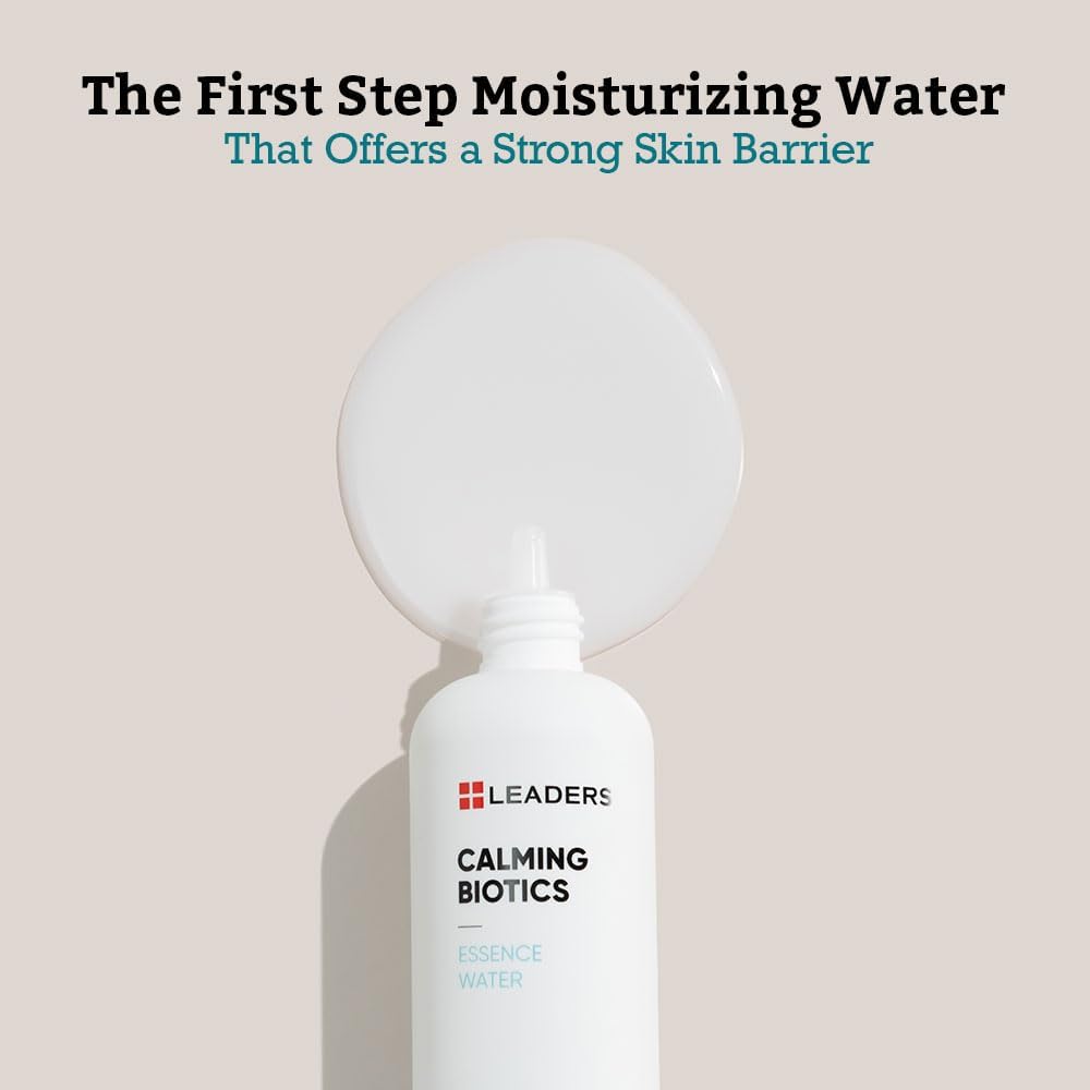 LEADERS Cosmetics Calming Biotics Essence Water - 150ml/5.07 Fl Oz Hydrating Strengthening Nourishing and Deep Moisturizing Toner for Sensitive Skin-Velvo Beauty