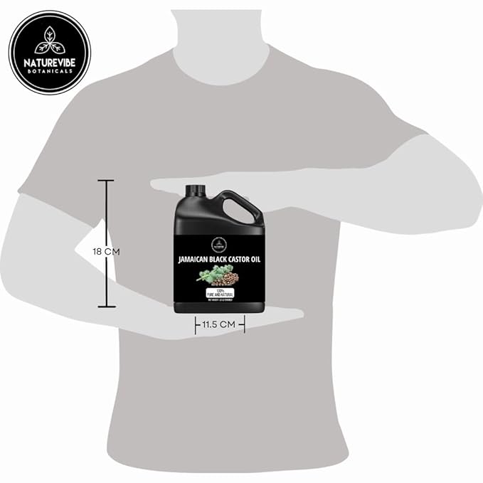 Naturevibe Botanicals Jamaican Black Castor Oil 32 Ounces | 100% Pure and Natural | Great for Skin Care and Hair Care-Velvo Beauty