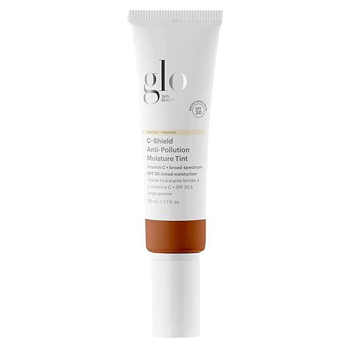 Glo Skin Beauty C-Shield Anti-Pollution Moisture Tint - Tinted Moisturizer With SPF 30 for Face, Broad Spectrum Protection & Vitamin C, 1.7 Oz (10W-Dark)-Velvo Beauty