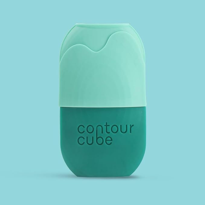 Contour Gua Cube - Gua Sha Face Massage Tool - Ice Roller for Sculpting, De-Puffing & Lymphatic Drainage - Face Ice Roller & Massager - Compact Skin Care Tools for Daily Skincare & Travel - Jade-Velvo Beauty