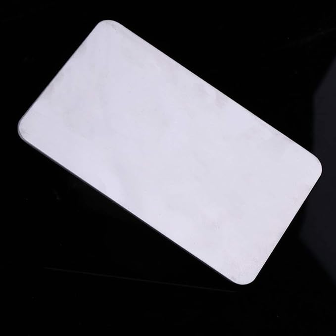 Mixing Palette Small Stainless Steel Makeup Palette Rec Shape Mixing Plate Tools with Spatula Nail Art Palette for Blending Cosmetic Shades-Velvo Beauty