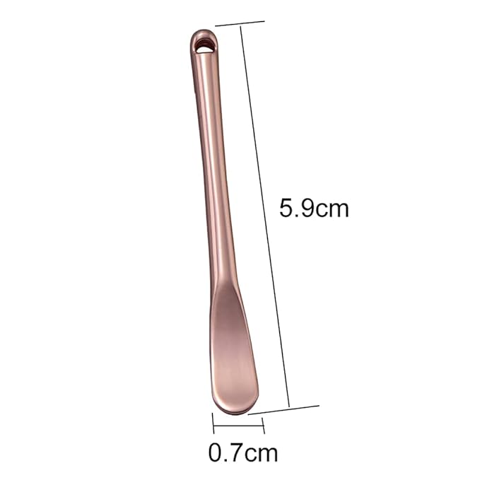 3 Pieces Zinc Alloy Makeup Spatula Eye Cream Spoon Beauty Scoop Mini Spoon Makeup Beauty Spoons Mini Cosmetic Skincare Spatula for Cream Lotions, Cylindrical Handle Type, Golden, Silver, Rose-Gold-Velvo Beauty
