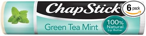 ChapStick 100% Natural Lip Butter, Green Tea Mint, 0.15 oz (Pack of 6)-Velvo Beauty