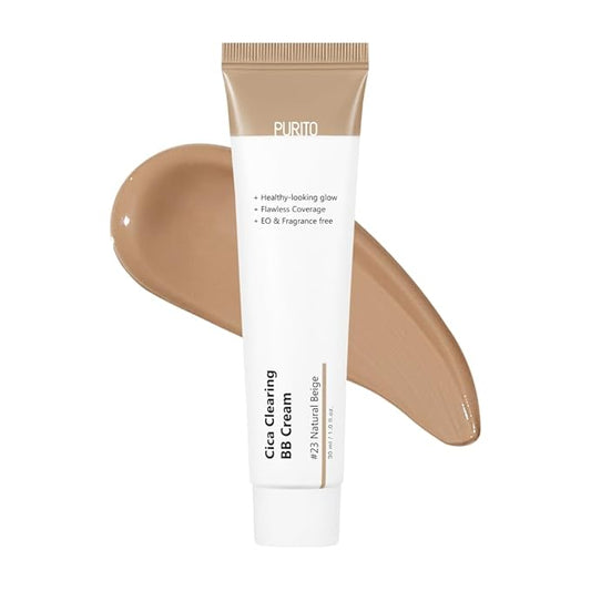 PURITO Cica Clearing BB Cream #23 Natural Beige 1 fl.oz / 30ml, Vegan bb cream, foundation, cruelty free-Velvo Beauty