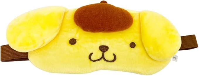 Hello Kitty Friends Characters Sleeping Eye Mask 1PC (Cinnamoroll/Pompompurin) (Pompompurin)-Velvo Beauty