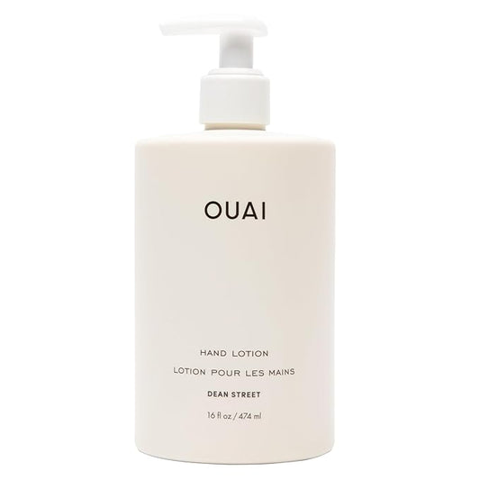 OUAI Hand Lotion - Daily, Lightweight, Hydrating Lotion for Dry Skin - Made with Avocado, Rosehip and Jojoba Oil to Lock in Moisture - Never Greasy (16 Fl Oz)-Velvo Beauty