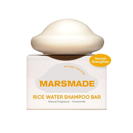 Rice Water Shampoo Bar 2.0 - Hydrating & Moisturizing Natural Hair Soap for Strengthening & Scalp Nourishment - Solid Bar for All Hair Types (120g, 4.23oz)-Velvo Beauty