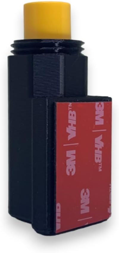 Lip Balm Holder with Car Mount Bracket and Screw Cap Lid for Carrying in Bags Pockets Fits Lip Balm and Lip Stick (1 Pk Blk)-Velvo Beauty