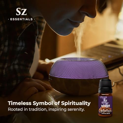 5-Year Aged Myrrh Premium Essential Oil – Rich, Earthy Aroma | Pure & Natural for Aromatherapy & Wellness - Therapeutic Grade & Vegan - 100% Pure and Natural - Undiluted - 0.17 fl oz.-Velvo Beauty