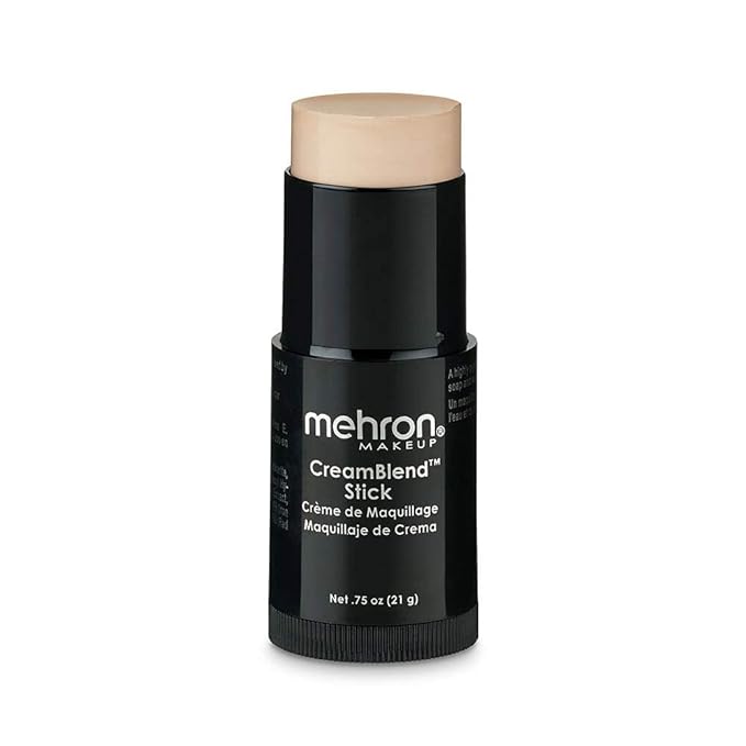 Mehron Makeup CreamBlend Stick | Face Paint, Body Paint, & Foundation Cream Makeup | Perfect for Halloween .75 oz (21 g) (Light 1)-Velvo Beauty
