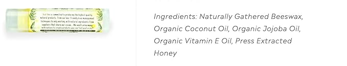 100% Natural Beeswax Lip Balm with Organic Oils (Sweet Honey, 4 pack)-Velvo Beauty