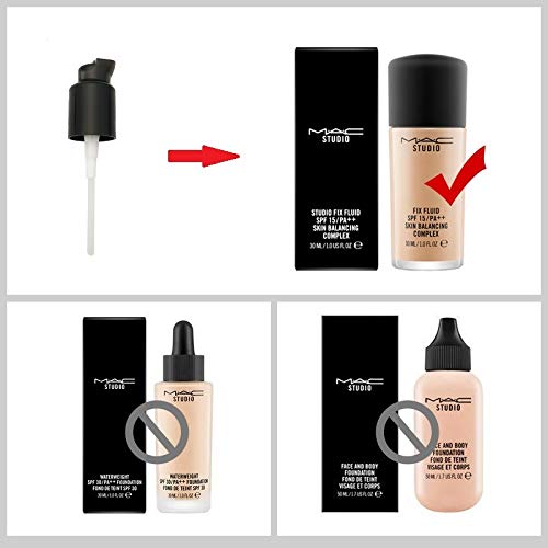 Chris.W 2Pack Foundation Pump for MAC Studio Fix Fluid Foundation(Black)-Velvo Beauty