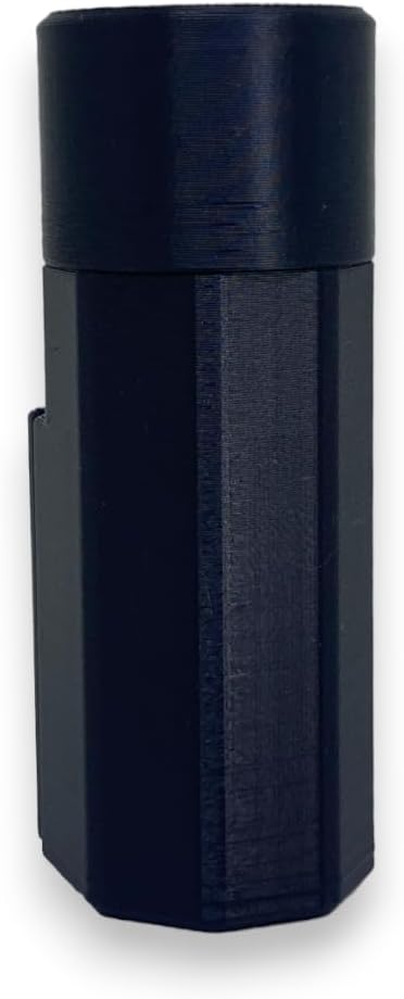 Lip Balm Holder with Car Mount Bracket and Screw Cap Lid for Carrying in Bags Pockets Fits Lip Balm and Lip Stick (1 Pk Blk)-Velvo Beauty