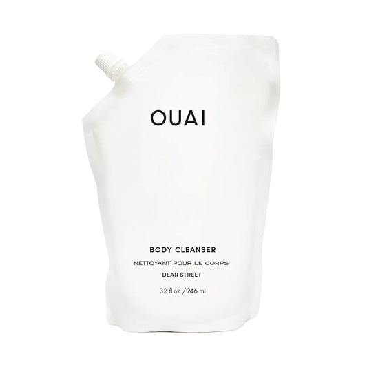 OUAI Body Cleanser Refill, Dean Street - Foaming Body Wash with Jojoba Oil and Rosehip Oil to Hydrate, Nurture, Balance and Soften Skin - Paraben, Phthalate and Sulfate Free Skin Care Products - 32 Oz-Velvo Beauty
