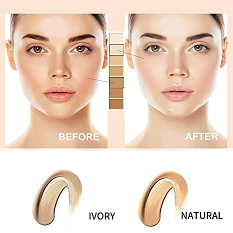 Skin Tone Adjusting CC Cream SPF 50, CC Cream Self Adjusting for Mature Skin, All-In-One Face Sunscreen and Foundation, Pre-makeup Primer Moisturizing Skin Concealer Brightening Skin Tone 30ml - 2 Pcs-Velvo Beauty