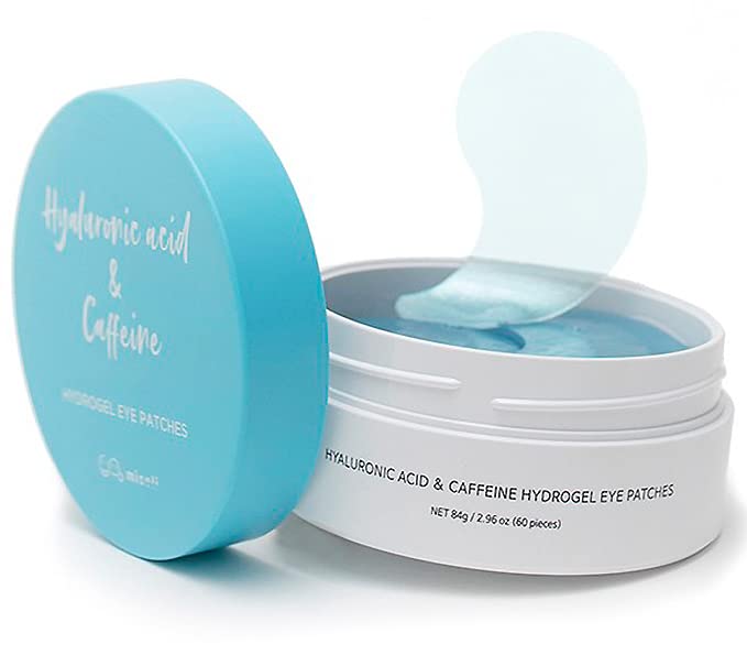 Under Eye Patches Caffeine & Hyaluronic acid (60pc), Eye Patches for Puffy Eyes, Dark Circles, Under Eye Bags, Fine Lines ㅣ Paraben free, Korean Skincare-Velvo Beauty