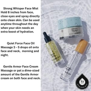 Day+West’s Secret Weapon Kit Skincare Gift Set | Three Sensitive Skin Essentials Including Hydrating Mist, Face + Neck Cream Moisturizer, Facial Oil | With Organic Prickly Pear, Calendula, Vitamin C-Velvo Beauty