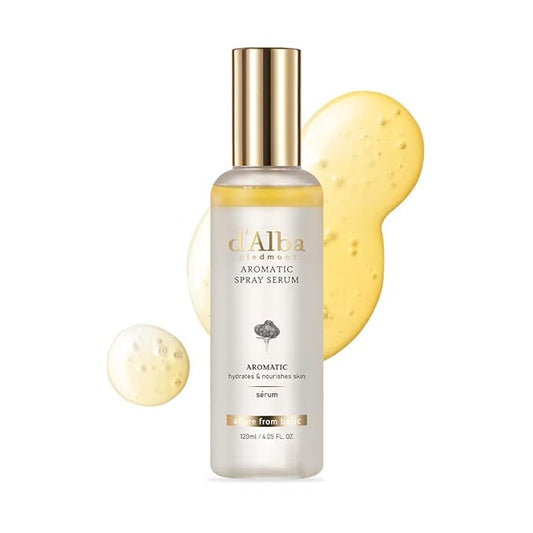 d'alba Piedmont Italian White Truffle First Aromatic Spray Serum, Fragrant VEGAN Glowy Antioxidant Face Mist, Deep Hydration Skin Firmness, Korean Skin Care (4.05 fl.oz)-Velvo Beauty