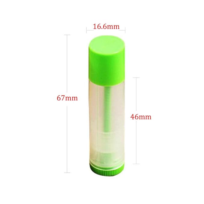 5ml 50 Pcs Empty Clear Lip Balm Tubes Containers with Twist Bottom and Multi Color Caps for Making Lip Balm,DIY Cosmetic Tubes-Velvo Beauty