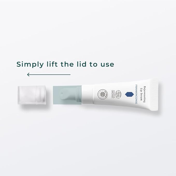 INNA Organic Lip Serum, Moisturizing, Fine Line Care & 100% Vegan, EWG & COSMOS Certified | Frankincense Essential Oils Infused Skin Care | Luxury Clean Beauty-Velvo Beauty