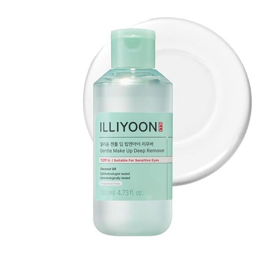 Illiyoon Gentle Deep Eye Makeup Remover | for Waterproof Mascara, Lipstick, Eyeliner, Non-Greasy 2-Phase Oil & Water Formula, Ophthalmologist Tested, Vegan, Korean Skin Care, 4.73 fl.oz.-Velvo Beauty