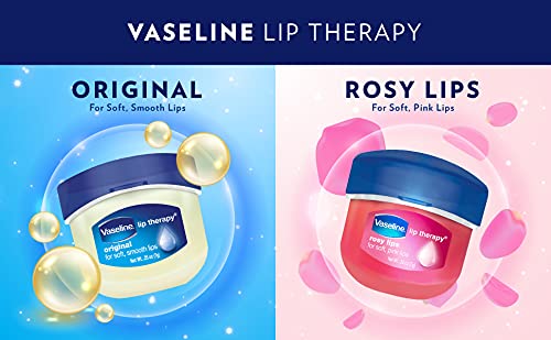 Vaseline Lip Therapy Lip Balm Mini, Rosy Lips | Lip Repair in a Container for Cracked, Dry Lip | Travel Size 0.25 oz (Pack of 4)-Velvo Beauty