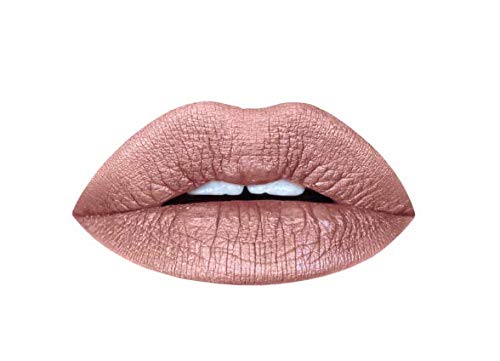 Aromi Metallic Liquid Lipstick | Light Brown Nude Lip Color for Women, Long-lasting, Shimmery Finish, Vegan (Brown Sugar)-Velvo Beauty