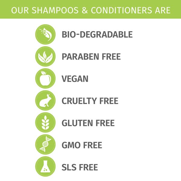 Phillip Adam Apple Cider Vinegar Shampoo and Conditioner Set for All Types of Hair - pH Balancing - Sulfate Free, Paraben Free & Silicone Free - 33.8 Ounce Each-Velvo Beauty