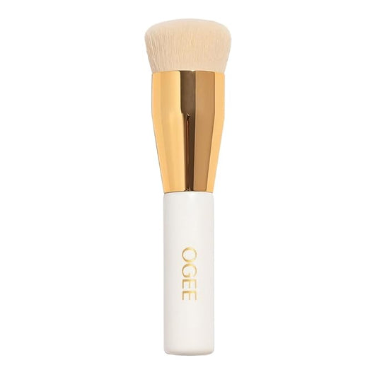 Ogee Professional Quality Makeup Brush - Ultra-Soft Base Brush with Vegan Bristles for Flawless Liquid Makeup Application - Premium Foundation Brush for Liquid Makeup-Velvo Beauty