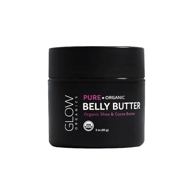 Belly Butter for Pregnancy, 100% Organic Stretch Mark Cream, Maternity Skincare for Itchy Skin & Scars, Safe Daily Ritual for Moms, 3.8oz-Velvo Beauty