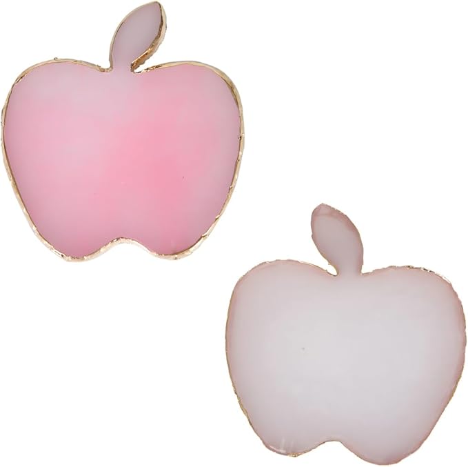 Nail Polish Palette, 2Pcs Resin Nail Art Palette, Nail Painting Mixed Color Palettes, Gold Edge Makeup Mixing Tray, Nail Supplies For Nail Techs, Nail Art Display Board(Apples)-Velvo Beauty