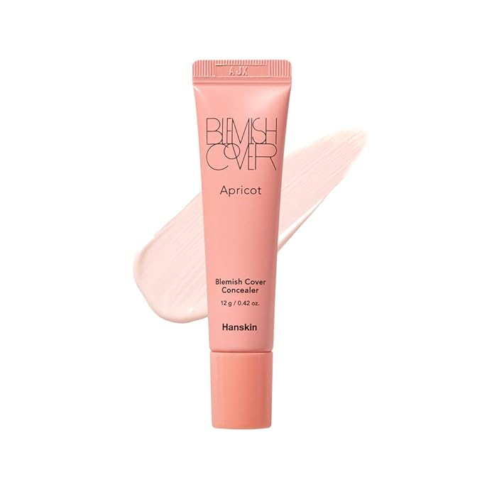 Hanskin Apricot Blemish Cover, Dark Circle Cover, Full Coverage Color Correcting Concealer [Apricot/12g]-Velvo Beauty