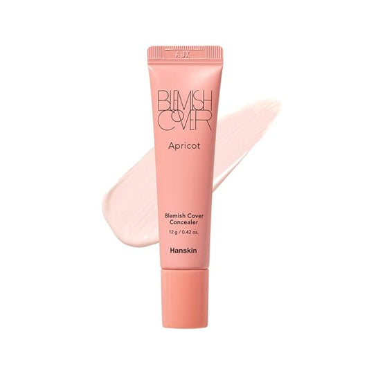 Hanskin Apricot Blemish Cover, Dark Circle Cover, Full Coverage Color Correcting Concealer [Apricot/12g]-Velvo Beauty