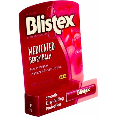Blistex Medicated Lip Balm with SPF 15 for Dryness, Chapping and Soothes Irritated Lips, 0.15oz - Pack of 6-Velvo Beauty