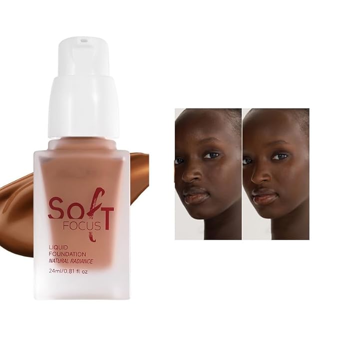 Soft Focus Deep Liquid Concealer Foundation, Lightweight Hydrating High Coverage, 24h Longwearing, No Touch-ups, Even Tone & Blurs, Waterproof Matte Finish Liquid Concealer for Women, 09-Velvo Beauty