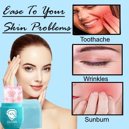 Ice Roller for Face & Eye Puffiness Relief - Enhance Your Natural Glow with Face Ice Roller, Ice Mold for Face with New Leak-Proof Design, Reusable Ice Face Roller-Gift for Women-Velvo Beauty