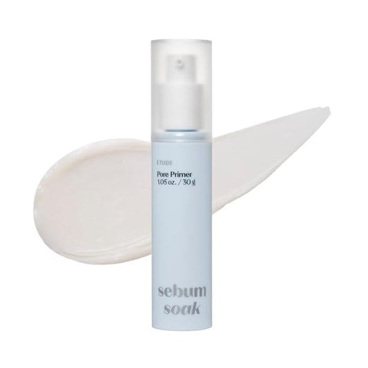 ETUDE Sebum Soak Pore Primer 30ml (23AD) | Long-Lasting Makeup Base with Sebum Control Effect and Matte Finish | Great Pore Coverage | Kbeauty-Velvo Beauty