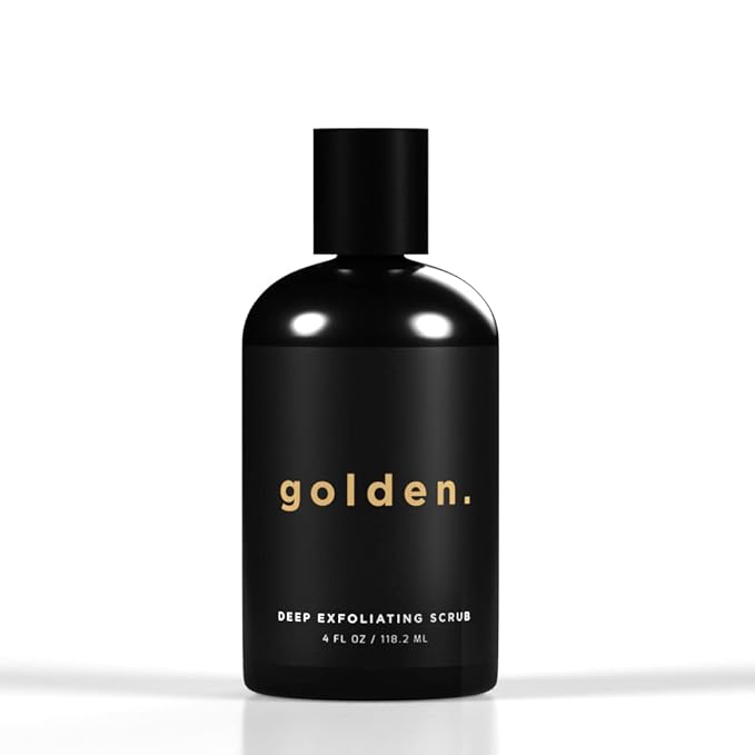 Golden Grooming Co. Exfoliating Face Scrub for Men - Deep Cleansing Facial Cleanser w/Coconut Oil & Aloe Vera - Exfoliating Face Wash for Men - Face Scrub for Oily & Dry Skin - For All Skin Types-4oz-Velvo Beauty