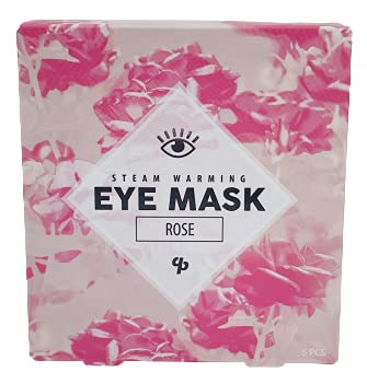 ROSE SCENTED AROMATHERAPY SELF WARMING HEATED EYE MASKS FOR MIGRAINES, STRESS RELIEF, DARK CIRCLES, STRESS TENSION, INFLAMMATION FROM ALLERGIES. [5 PACK]-Velvo Beauty