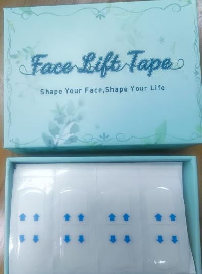 Face Lift Tape Invisible, Facelift Tape for Face, Neck Strips Lift Turkey Neck, Skin Lifting Tapes V Edge Patches for Wrinkle, Jowl, Eye, Double Chin, Loose Sagging Skin (1 Count (Pack of 280))-Velvo Beauty